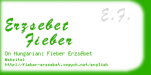 erzsebet fieber business card